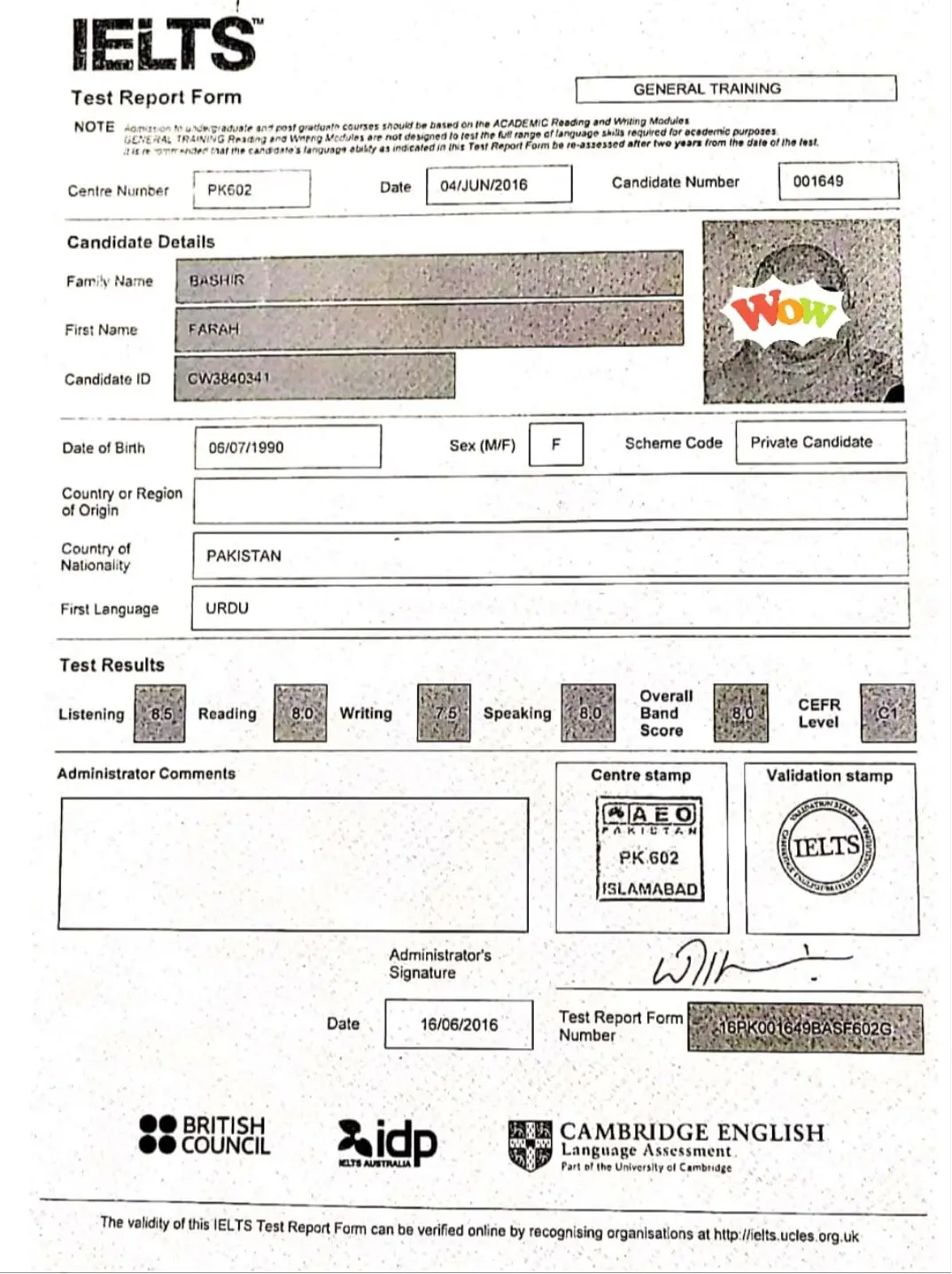 Farah Test Reports