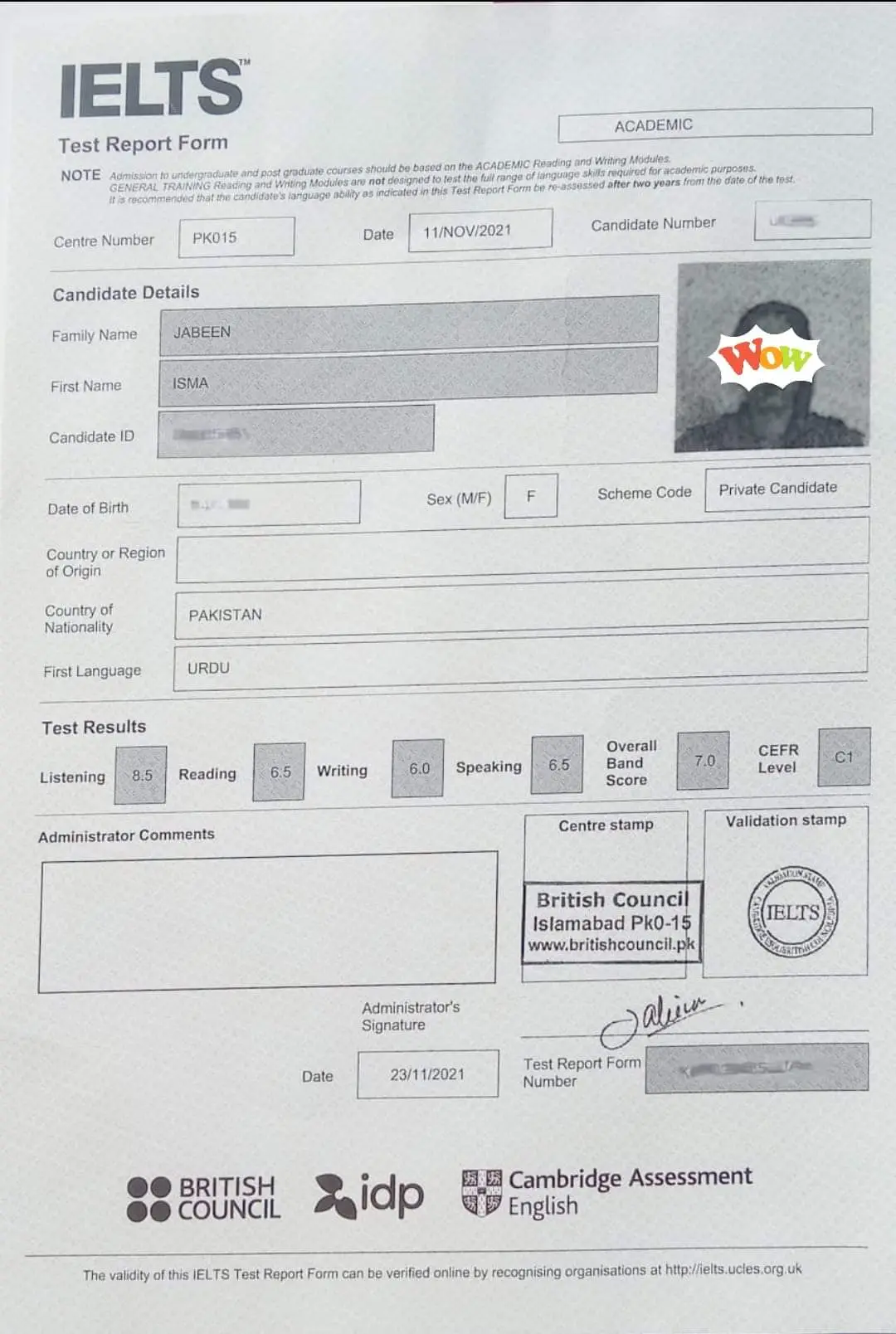 Isma Test Reports